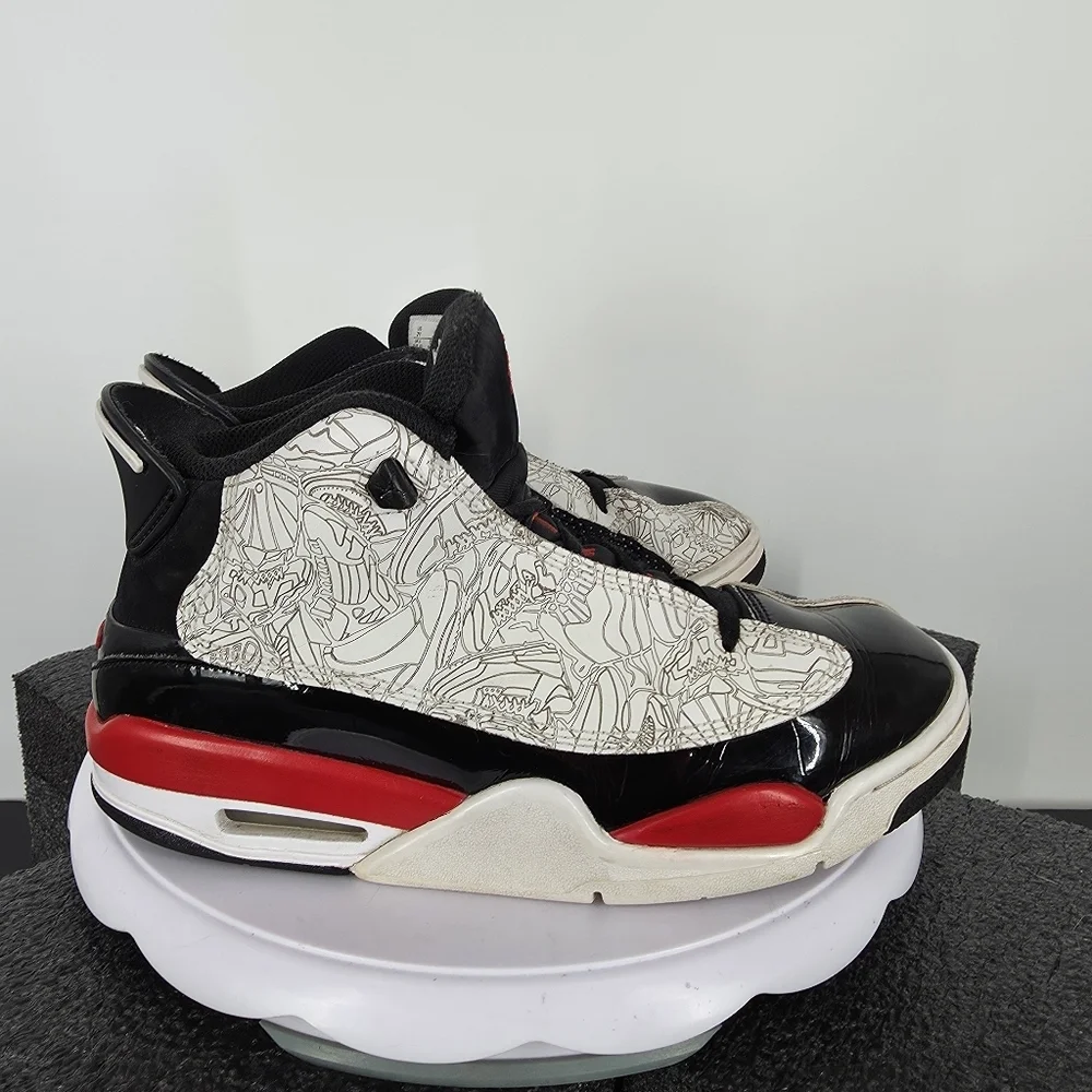 Jordan Dub Zero GS Fire Red White Black Laser Size 7Y 8.5 W Shoes DV1360-162